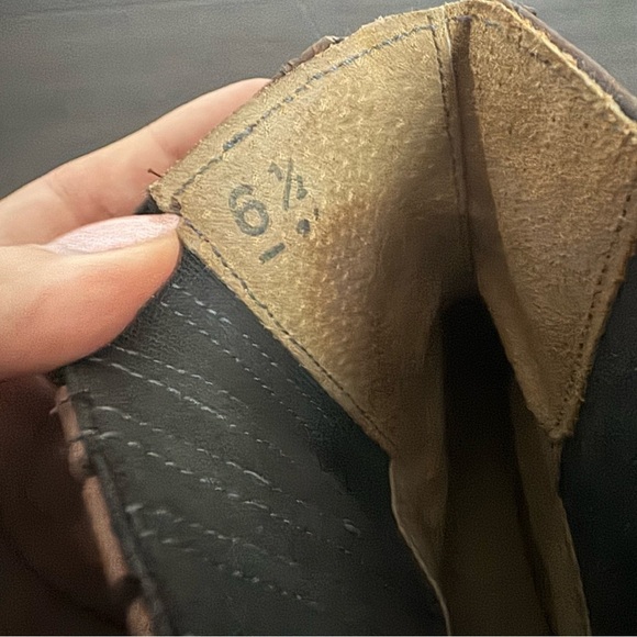 Ladies Brown Leather western boho Boots 6.5 coastal cowgirl - Picture 5 of 5